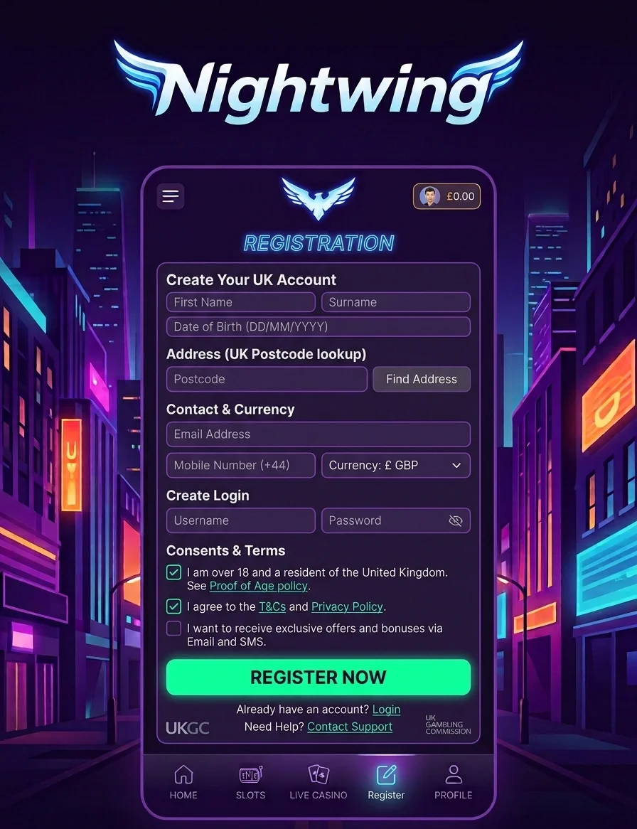Nightwin Casino affiliate landing preview